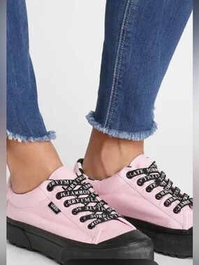 Vans Pink and Black Checker Low-Top Sneakers- Limited Edition